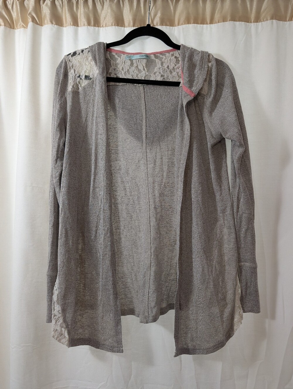 Maurices Lightweight Brown And Lace Sweater